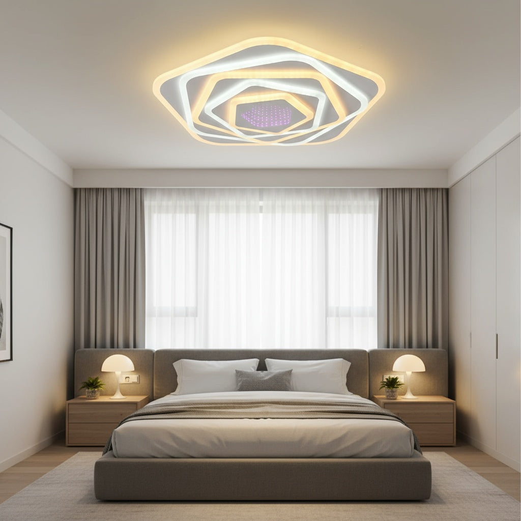 LED осветително тяло Pentagon RGB еквивалент 800W с дистанционно