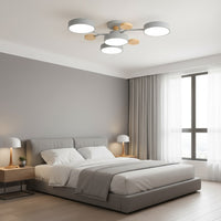 LED осветително тяло Grey & Wood 3+1 Еквивалент 600W с дистанционно
