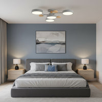 LED осветително тяло Grey & Wood 3+1 Еквивалент 600W с дистанционно