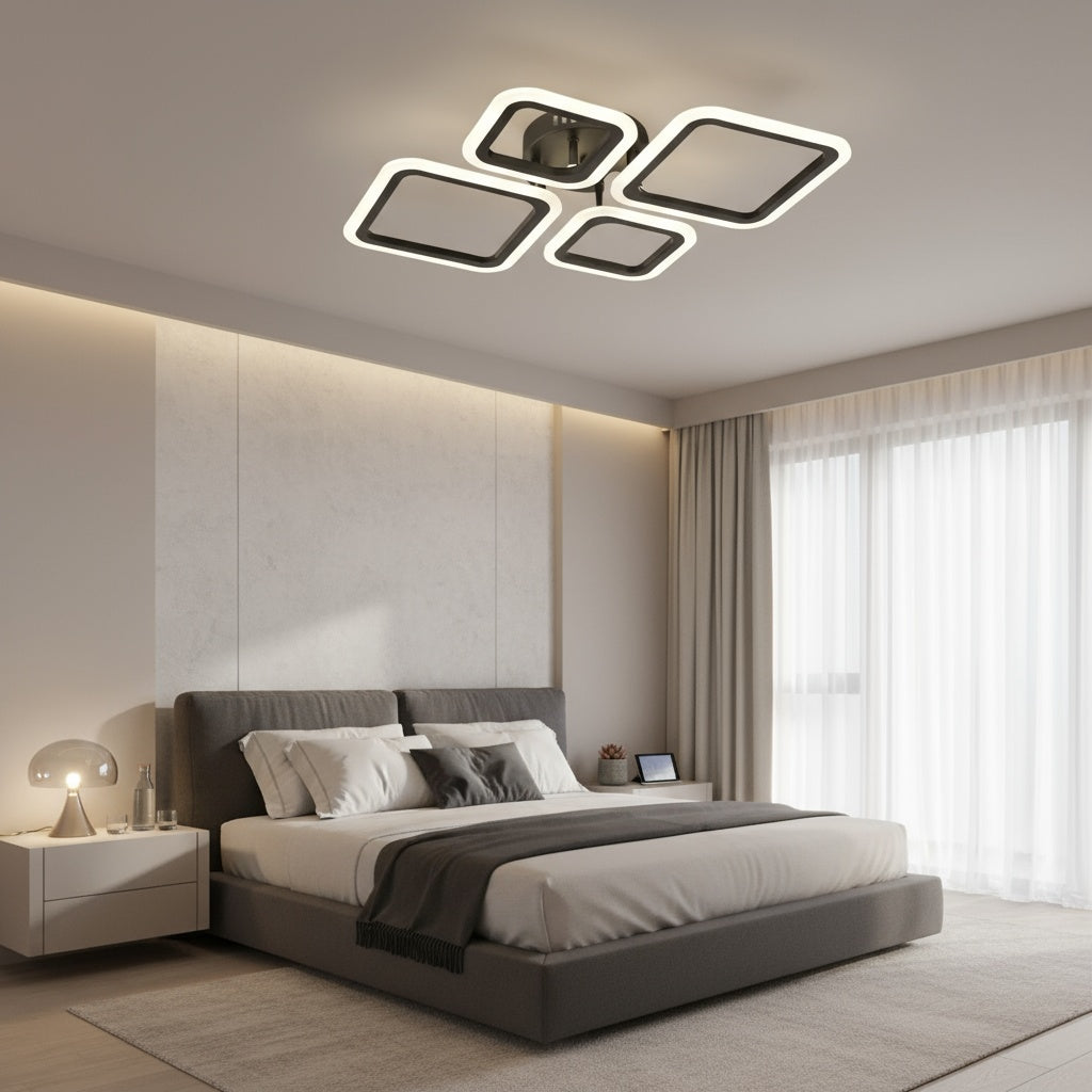 LED осветително тяло 2+2 DIAMOND Black Еквивалент 350W Дистанционно управление