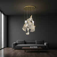LED осветително тяло Luxury PAPER QUILL GOLD 8 елемента Еквивалент 150W Дистанционно