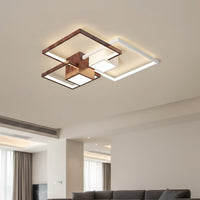 Осветително тяло LED Squares White & Wood Еквивалент 800W Дистанционно