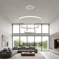 LED осветително тяло висящо ZENO White 3 сегмента еквивалент 400W с дистанционно