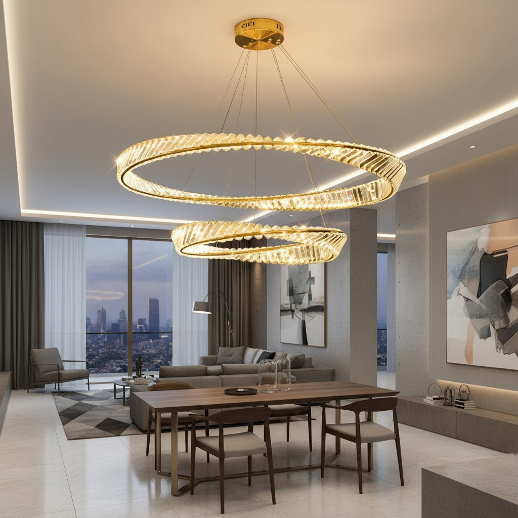 Осветително тяло LED Кристал Висящо Maxi EnVogue с дистанционно