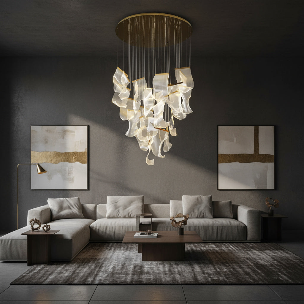 LED осветително тяло Luxury PAPER QUILL GOLD 25 елемента Еквивалент 500W