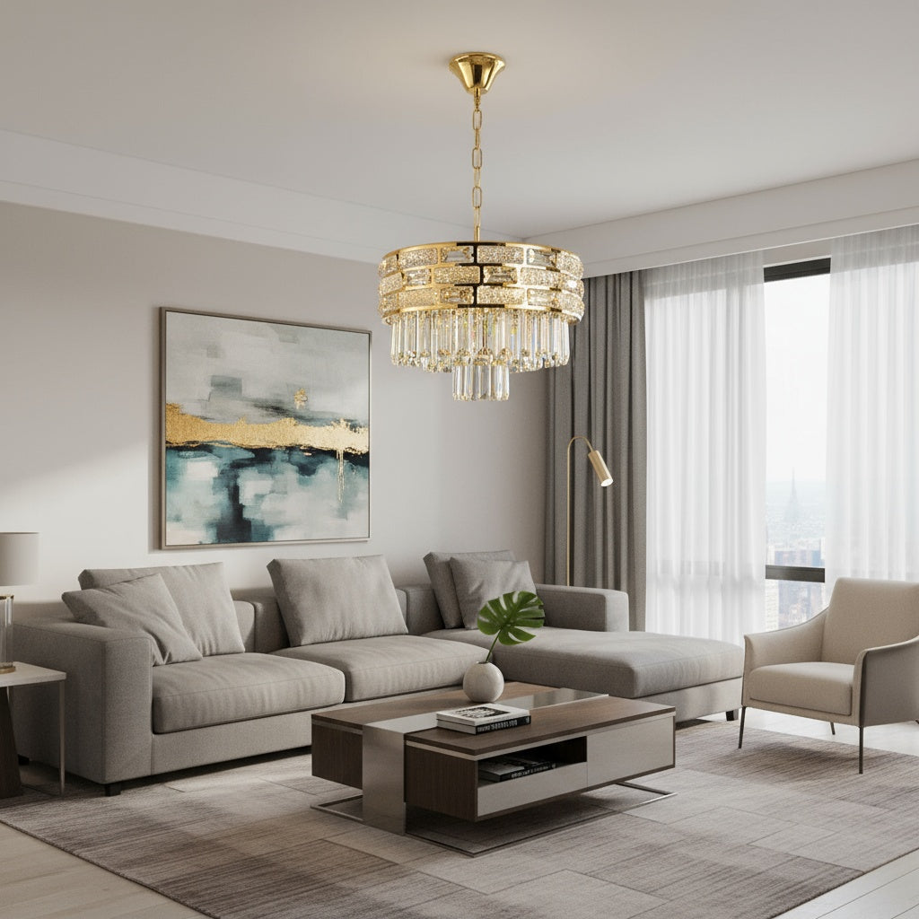Полилей от кристал BERA Gold ⌀40CM