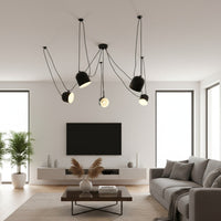 Модерно осветително тяло Custom Form Black Bowls 5xE27