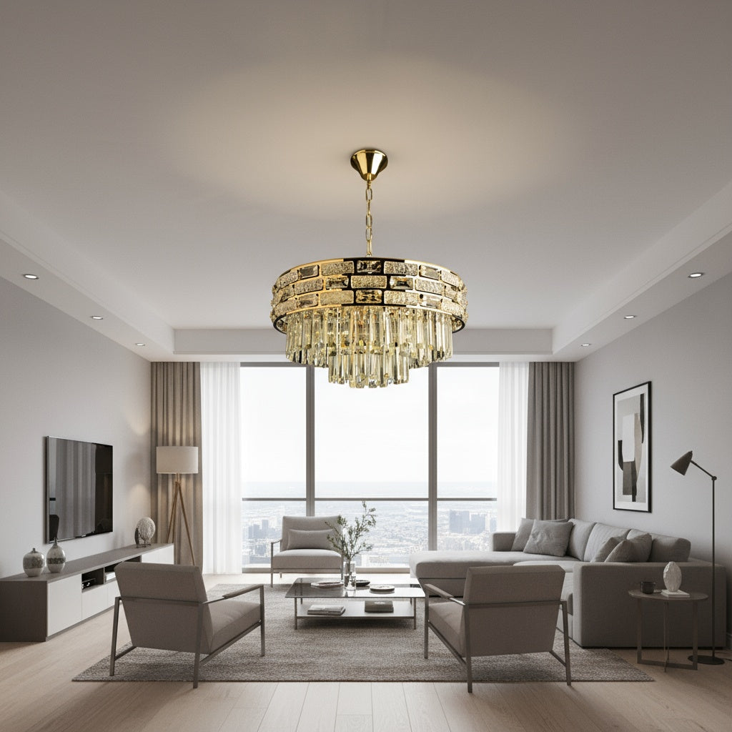 Полилей от кристал BERA Gold ⌀50CM