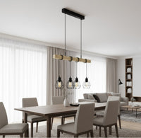 Осветително тяло TOWNSHEND 5 Black & Wood 4xE27 Eglo
