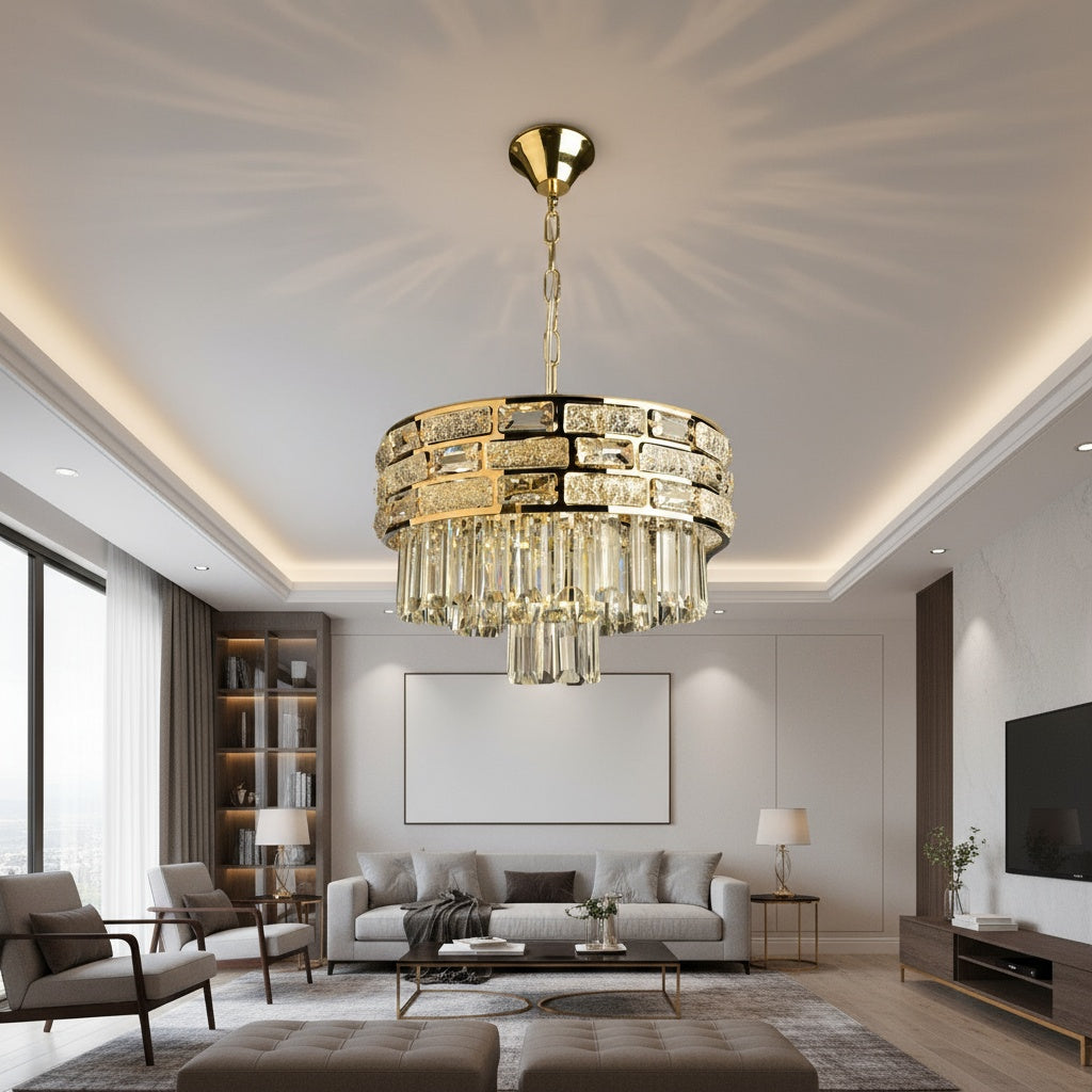 Полилей от кристал BERA Gold ⌀40CM