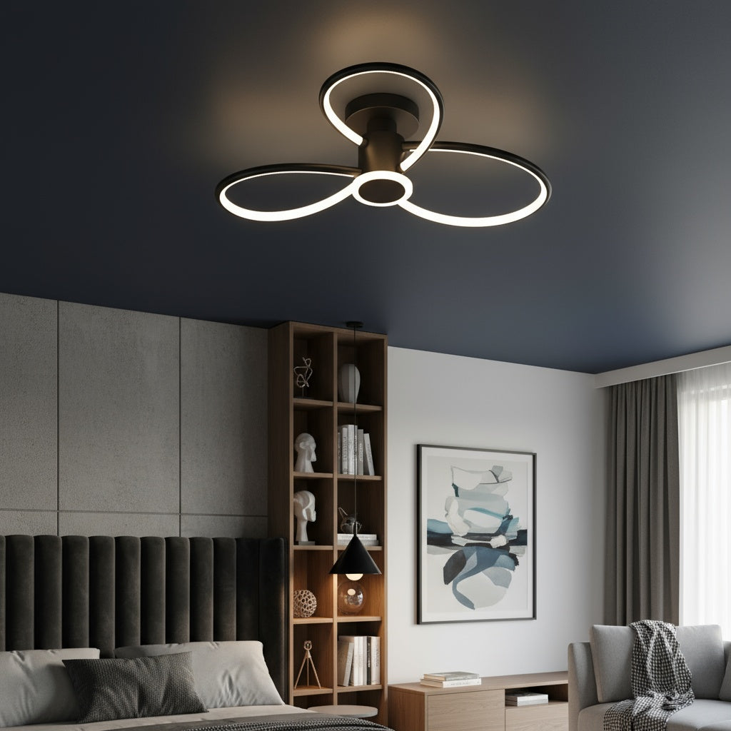 LED осветително тяло Lymon черна Еквивалент 480W Дистанционно управление