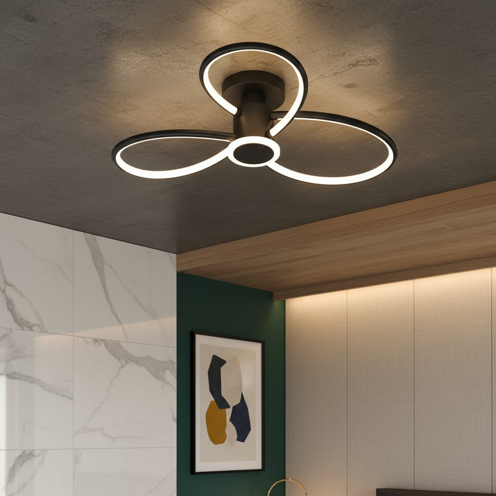 LED осветително тяло Lymon черна Еквивалент 480W Дистанционно управление