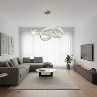 LED осветително тяло LEVA Cristal Silver 3 функции с дистанционно