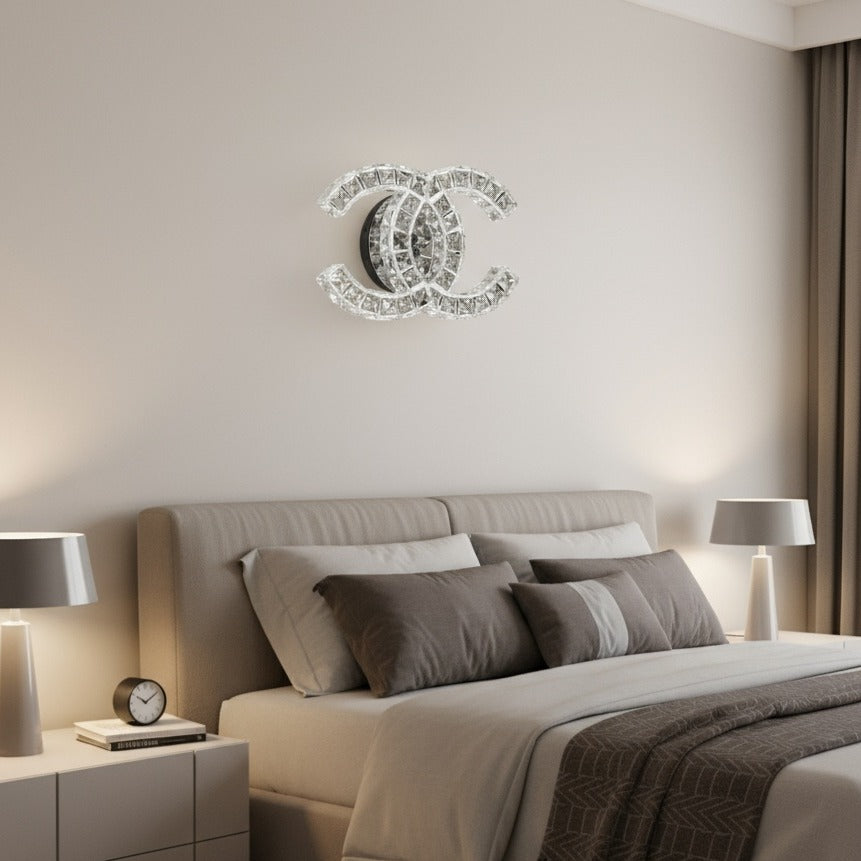 LED аплик CRISTAL Double C Silver