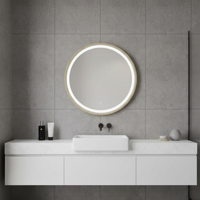 Кръгло LED огледало ⌀80cm с touch управление и 3 вида светлина