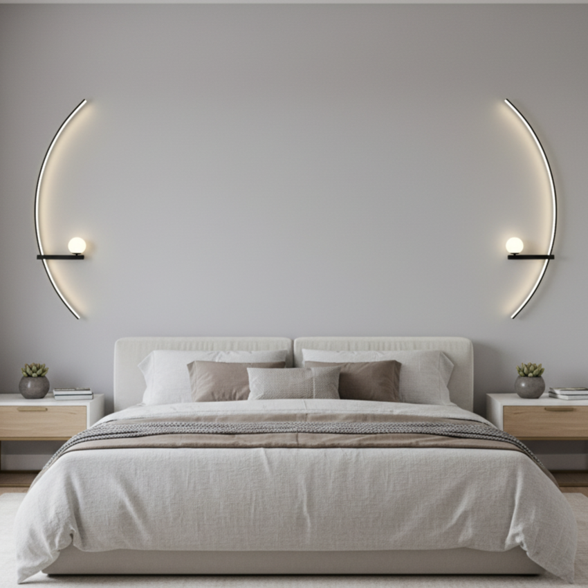 LED аплик CUERBO Black еквивалент 350W