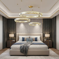 LED осветително тяло Cristal Gold 3 подвижни сегмента, еквивалент 1000W, с дистанционно