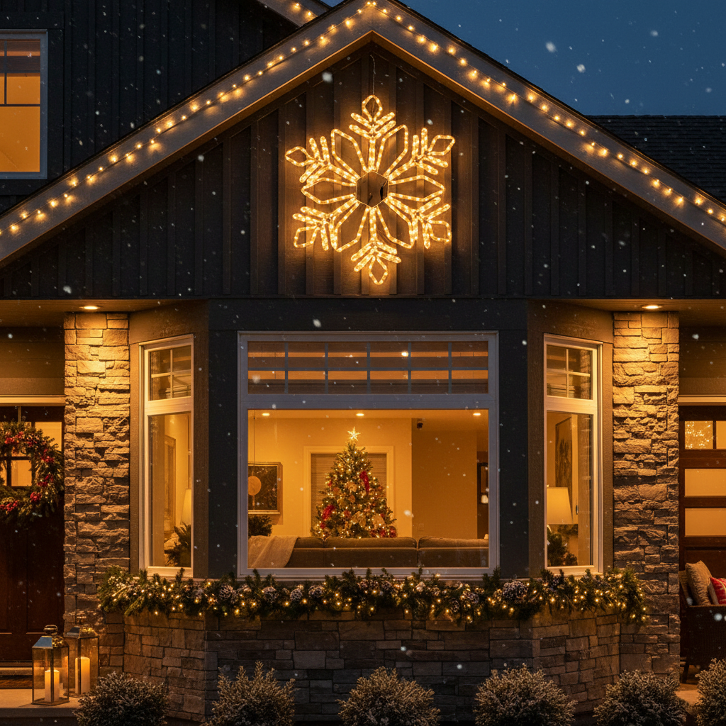 Декоративна LED снежинка Starfell 78cm IP44