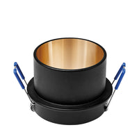 Вграден кръгъл спот черен & златен фасунга MR16 Ø70x63mm