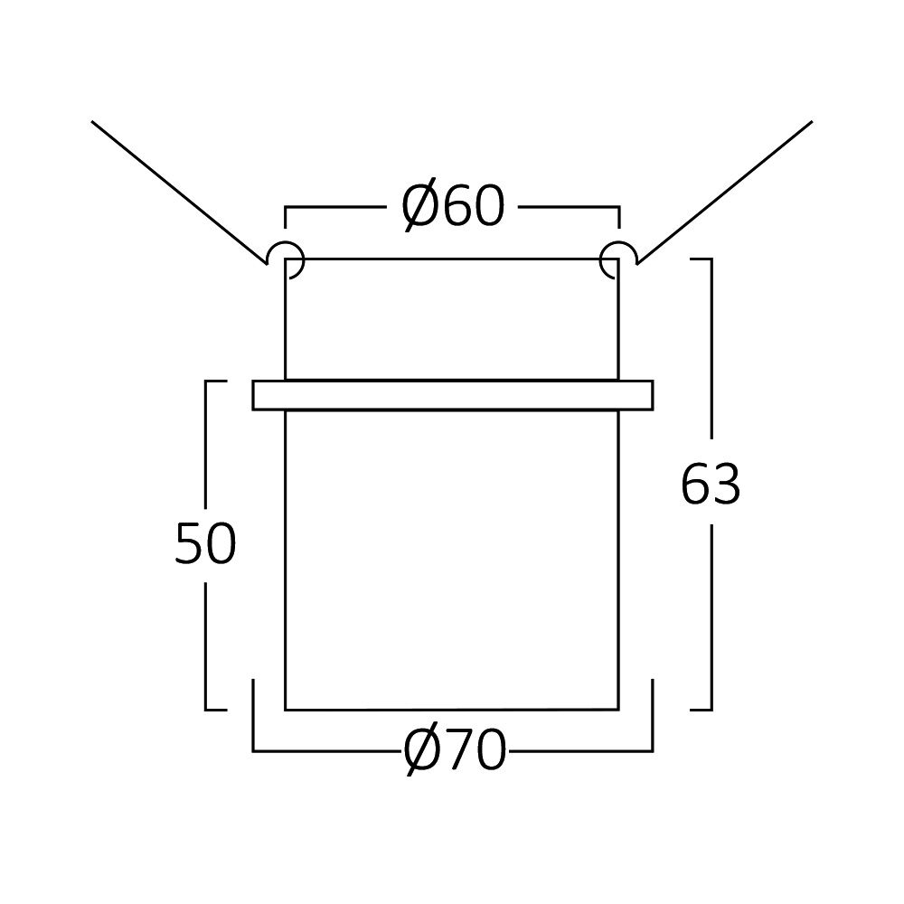 Вграден кръгъл спот бял & златен фасунга MR16 Ø70x63mm
