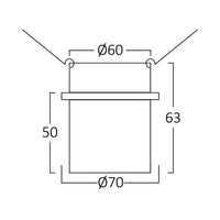 Вграден кръгъл спот бял & златен фасунга MR16 Ø70x63mm