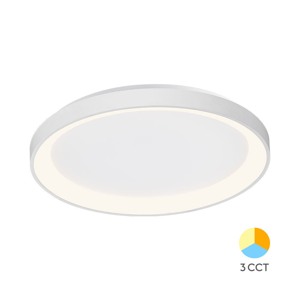 LED плафониера BELLA White, 3 вида светлина от бутон Еквивалент 400W