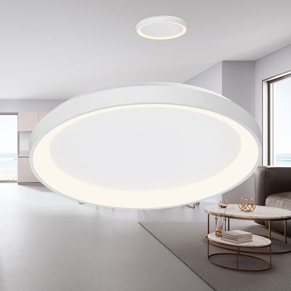 LED плафониера BELLA White, 3 вида светлина от бутон Еквивалент 400W