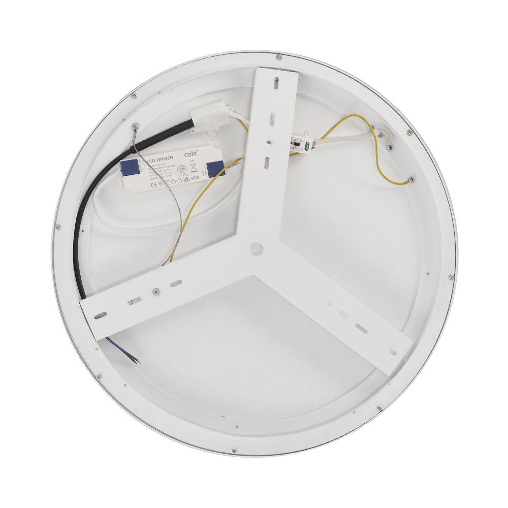 LED плафониера BELLA White, 3 вида светлина от бутон Еквивалент 400W