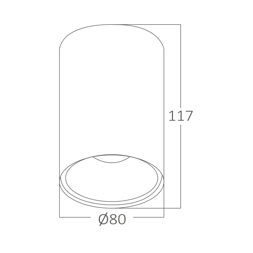 Кръгъл повърхностен спот черен & златен, фасунга GU10 Ø80x117mm