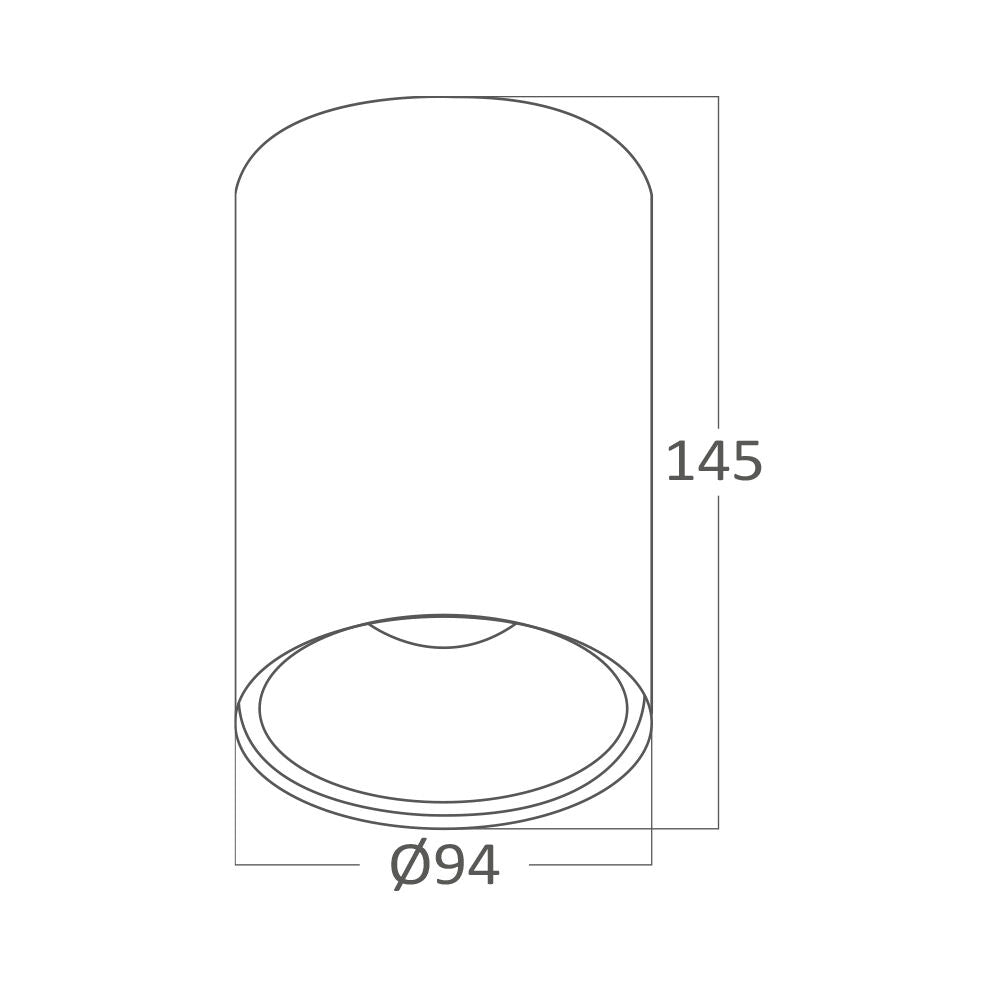 Spot Aplicat Rotund Alb & Negru Dulie GU10 Ø94x145mm led ceiling light