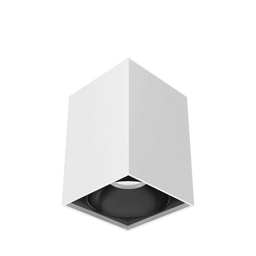 Спот аплик квадрат бял & черен фасунга GU10 L80xH117mm