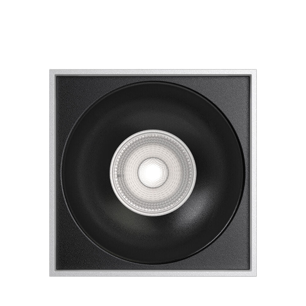Спот аплик квадрат бял & черен фасунга GU10 L80xH117mm