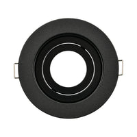 Вграден кръгъл спот с регулируем сноп, черен, фасунга MR16 Ø100x30mm