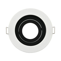 Вграден кръгъл спот с регулируем сноп Бял & Черен Фасунга MR16 Ø100x30mm