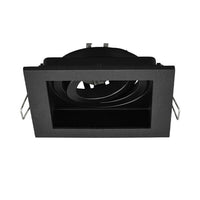 Вграден квадратен спот с регулируем сноп, черен, фасунга MR16 L100xH30mm