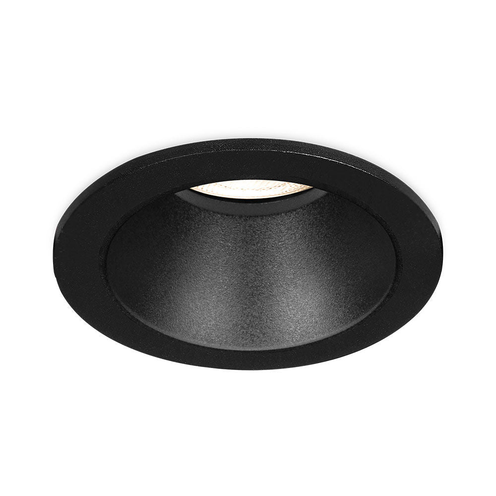 Вграден кръгъл спот черен фасунга MR16 Ø85x32mm