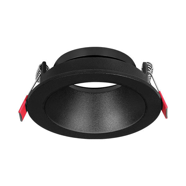 Вграден кръгъл спот черен фасунга MR16 Ø85x32mm