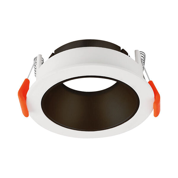 Вграден кръгъл спот бял & черен фасунга MR16 Ø85x32mm