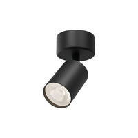 Насочен кръгъл повърхностен спот черен фасунга GU10 Ø60x130mm