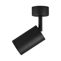 Насочен кръгъл повърхностен спот черен фасунга GU10 Ø60x130mm