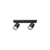 Lustra Neagra Liniara cu 2 Spoturi Reglabile 2xGU10 Lighting Fixtures