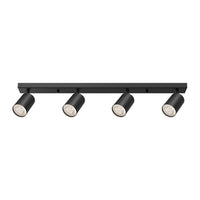 Lustra Neagra Liniara cu 4 Spoturi Reglabile 4xGU10 Lighting Fixtures