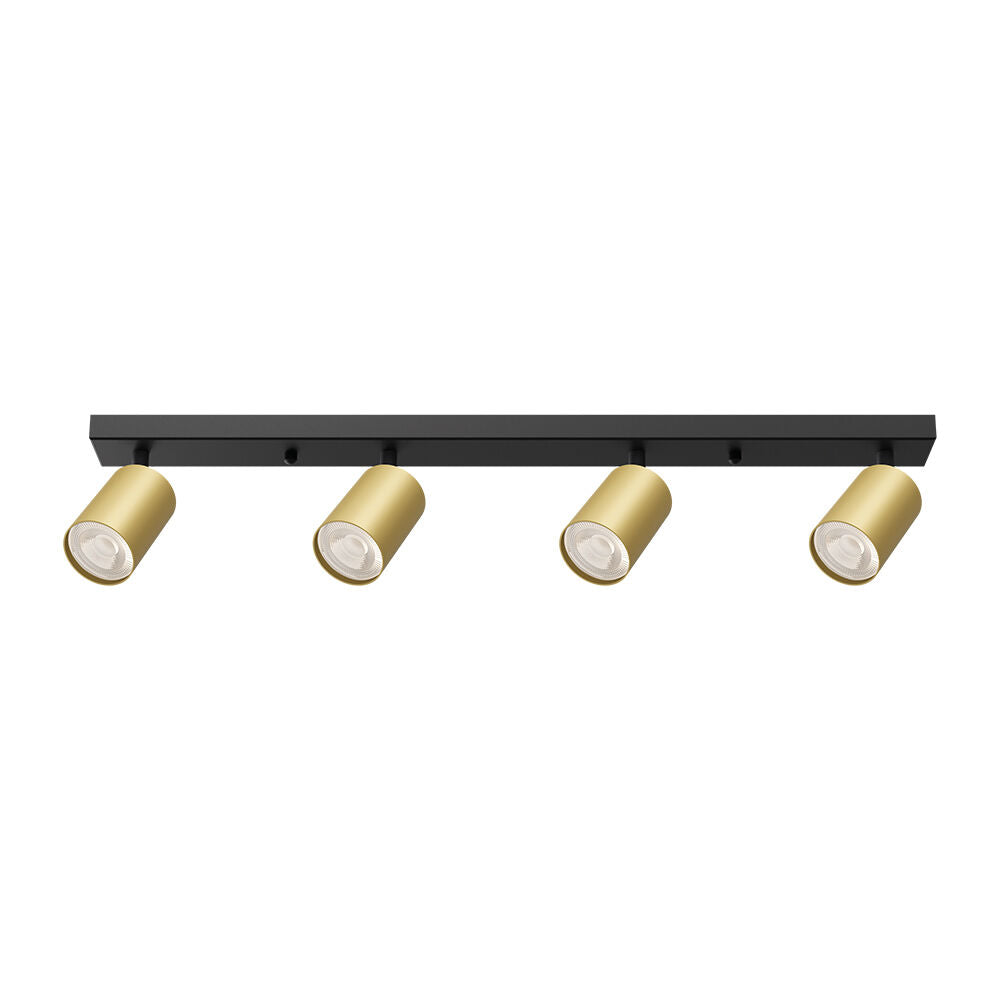 Lustra Negru & Auriu Liniara cu 4 Spoturi Reglabile 4xGU10 Lighting Fixtures