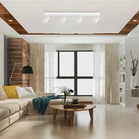 Lustra Alba Liniara cu 4 Spoturi Reglabile 4xGU10 Lighting Fixtures