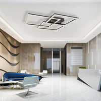 LED осветително тяло 3 Squares Cristal Black еквивалент 800W с дистанционно