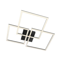 LED осветително тяло 3 Squares Cristal Black еквивалент 800W с дистанционно