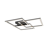 LED осветително тяло 3 Squares Cristal Black еквивалент 800W с дистанционно
