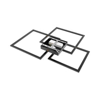 LED осветително тяло 3 Squares Cristal Black еквивалент 800W с дистанционно