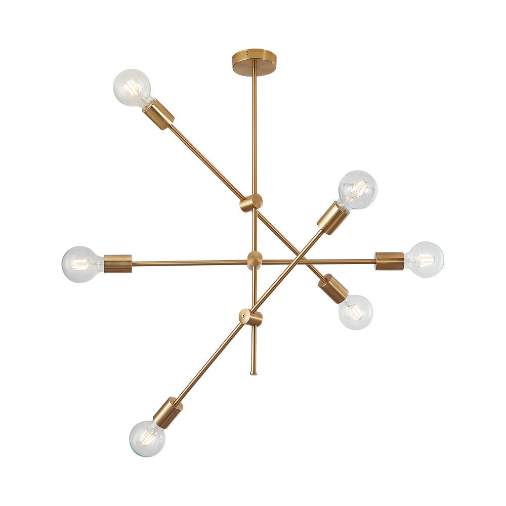 Lustra Stil Nordic Mid-Century 6xE27 Gold AURIE / MINIMALIST DESIGN Lighting Fixtures