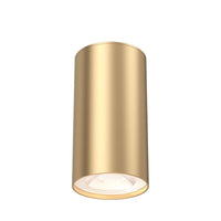 Кръгъл повърхностен спот злато, фасунга GU10 Ø55x102mm